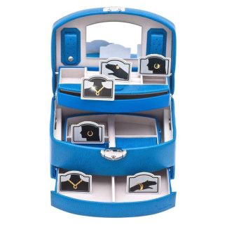 Davidt's- Euclide- Automatische- Juwelendoos- Royal Blue -met reisetui