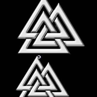 Odin's knot, hanger Valknut van 925 zilver —