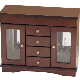 Speciale sieradenbox van walnotenhout